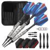 Viper Sidewinder Tungsten Soft Tip Darts Knurled Barrel 18 Grams and Casemaster Deluxe Black Nylon Dart Case view 1