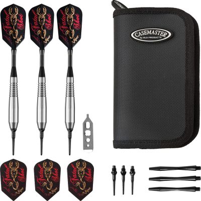 Viper by GLD Products Fatal Shot 18 Gram Soft Tip Darts & Casemaster Deluxe Black Dart Case