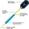 Viper V-Glo Blue 18 Gram Soft Tip Darts, Casemaster Select Black & 2BA Tufflex III Tips - Neon Yellow 100 ct Box view 2
