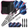 Viper Sidewinder Tungsten Steel Tip Darts 21 Grams and Casemaster Deluxe Pink Nylon Dart Case view 1