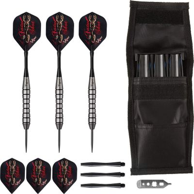 Viper Underground Fatal Shot Steel Tip Darts 24 Grams and Casemaster Single Black Dart Case