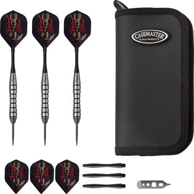Viper by GLD Products Fatal Shot 24 Gram Steel Tip Darts & Casemaster Deluxe Black Dart Case