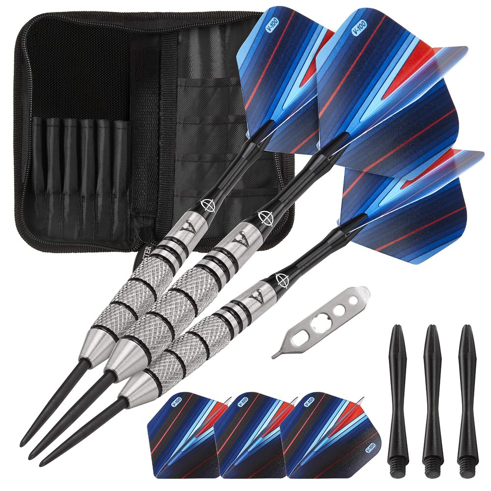 Viper by GLD Products Sidewinder Tungsten Steel Tip Darts 21 Grams and Casemaster Deluxe Black Nylon Dart Case