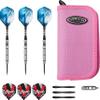 Viper Cold Steel Tungsten Steel Tip Darts 21 Grams and Casemaster Deluxe Pink Nylon Dart Case view 1