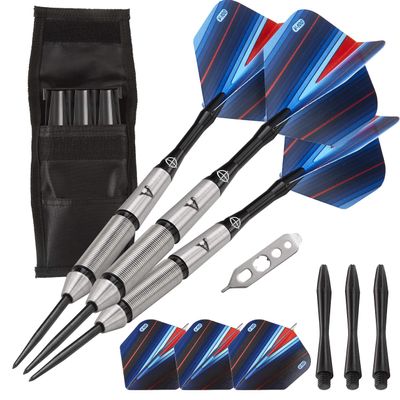 Viper by GLD Products Sidewinder Tungsten Steel Tip Darts 23 Grams and Casemaster Single Black Dart Case
