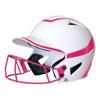 CHAMPRO womens Rise Pro Fastpitch HX Softball Batting Helmet with Facemask, White, Optic Pink, Large US view 1