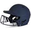 CHAMPRO HX Rise Fastpitch Softball Batting Helmet with Facemask in Solid Color Matte Finish Navy Medium view 1