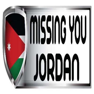 Customola - Missing You Jordan Country Flag Sticker Bumber Sticker Decal - 3 x 8.5 inc.