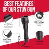 Avenger Defense 2-in-1 Stun Gun Flashlight - Rechargeable Self-defense Tool for Men & Women, Compact Shockwave Tactical Stun Gun with Flashlight, 9,000V, Multiple Light Modes, Holster & Charging Cable view 3