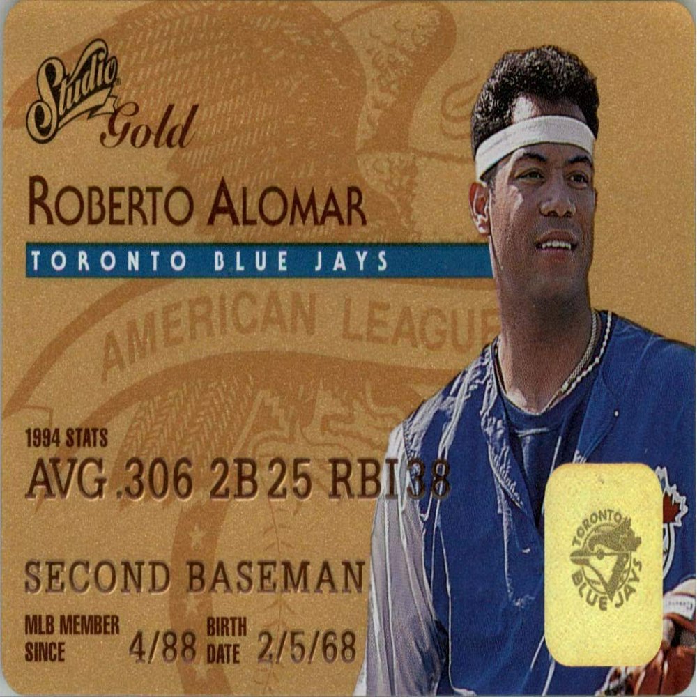 1995 DONRUSS Studio Gold Roberto Alomar of 50