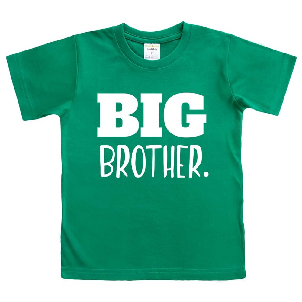 Big Brother Shirt for Toddler Promoted to Best Big Brother Announcement Baby Boys (US, Age, 12 Months, Green)