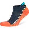 Balega Silver Compression Fit Performance No Show Athletic Running Socks for Men and Women (1 Pair), Neon Coral/Ink, Small view 1
