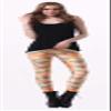 Sister Amy Women's Digital Skull Printed Elastic Footless Tights Leggings Hamburger XX-Large view 2