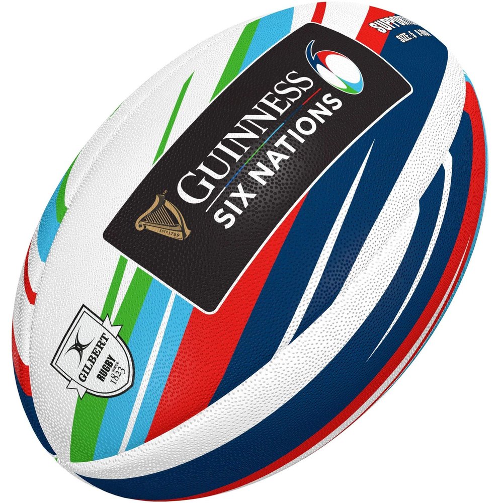 Gilbert Guinness 6 Nations Supporter Rugby Ball: Size 5