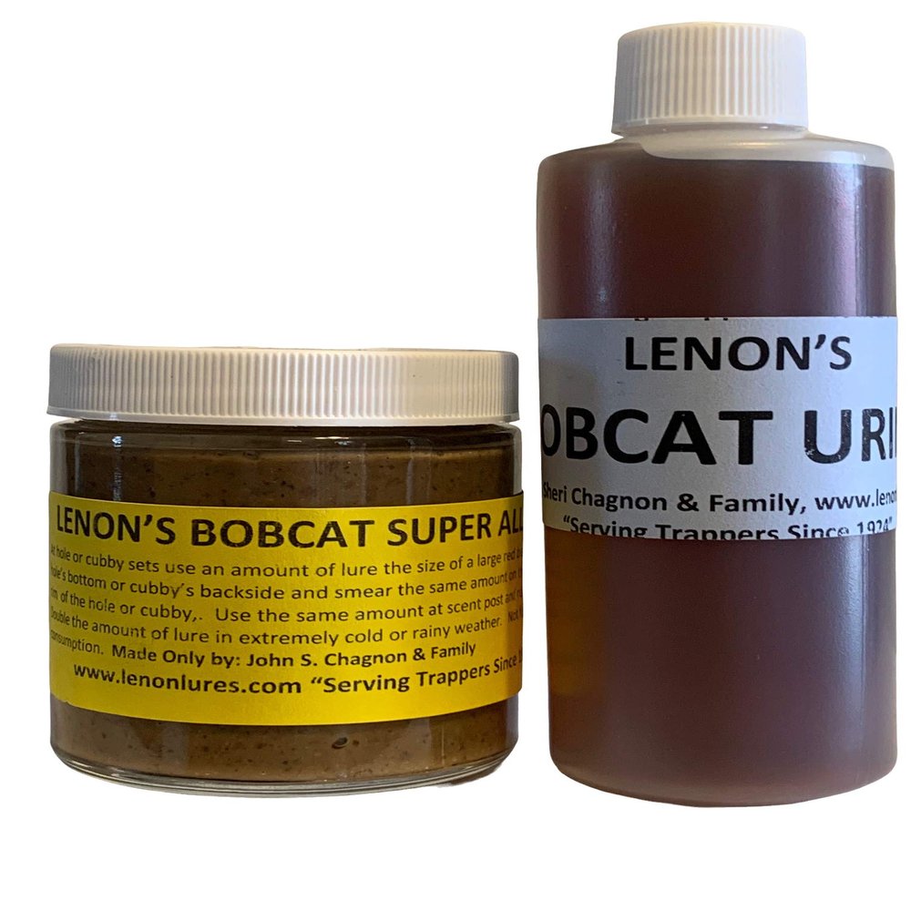 Lenon's Bobcat Trappers Special 4 oz Bobcat Super All Call Lure & 4 oz Bobcat Urine