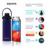 Aquatix Double Wall Insulated 21 Ounce Purple Bottle with Silicon Shock Scratch and Dent Resistant Boot (Purple) view 4