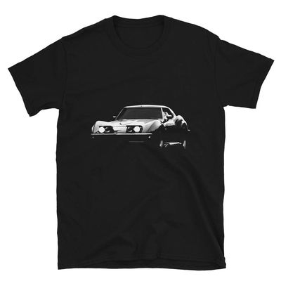 C3 Sports Car Stingray Night Ride Short-Sleeve Unisex T-Shirt Black