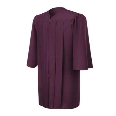 CLERKMANS Maroon High School Graduation Gown  Matte Fabric 63 (6'6"-6'8")