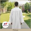 CLERKMANS White High School Graduation Gown  Matte Fabric 54 (5'9"-5'11") view 4