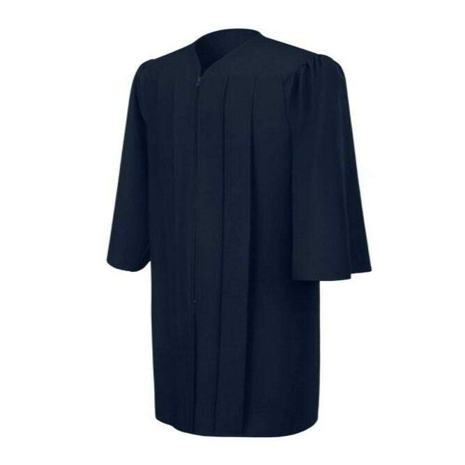 CLERKMANS Navy Blue High School Graduation Gown  Matte Fabric 63 (6'6"-6'8")