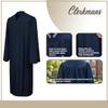 CLERKMANS Navy Blue High School Graduation Gown  Matte Fabric 63 (6'6"-6'8") view 3