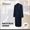 CLERKMANS Navy Blue High School Graduation Gown  Matte Fabric 45XL (5'0"-5'2") view 2
