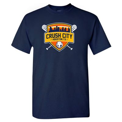 Crush City Baseball Fans T-Shirt (Navy, 4XL)