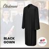 CLERKMANS Black High School Graduation Gown  Matte Fabric 45XL (5'0"-5'2") view 2
