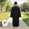 CLERKMANS Black High School Graduation Gown  Matte Fabric 45XL (5'0"-5'2") view 4