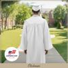 CLERKMANS White High School Graduation Gown  Matte Fabric 45 (5'0"-5'2") view 4