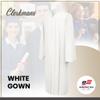 CLERKMANS White High School Graduation Gown  Matte Fabric 39 (4'6"-4'8") view 2