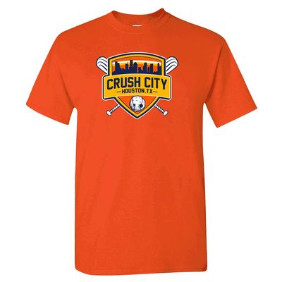 Crush City Baseball Fans T-Shirt (Orange, 4XL)