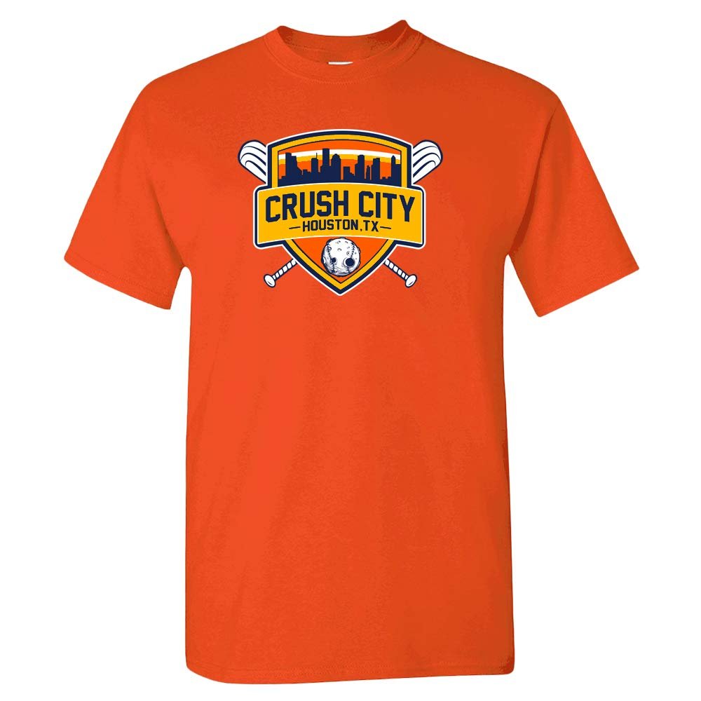 Crush City Baseball Fans T-Shirt (Orange, 4XL)