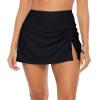 ALove Women Waistband Swim Skirts Skort Bottom Stretch Swim Board Shorts Swimdress S Black view 1