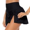 ALove Women Waistband Swim Skirts Skort Bottom Stretch Swim Board Shorts Swimdress S Black view 2