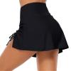 ALove Women Waistband Swim Skirts Skort Bottom Stretch Swim Board Shorts Swimdress S Black view 4
