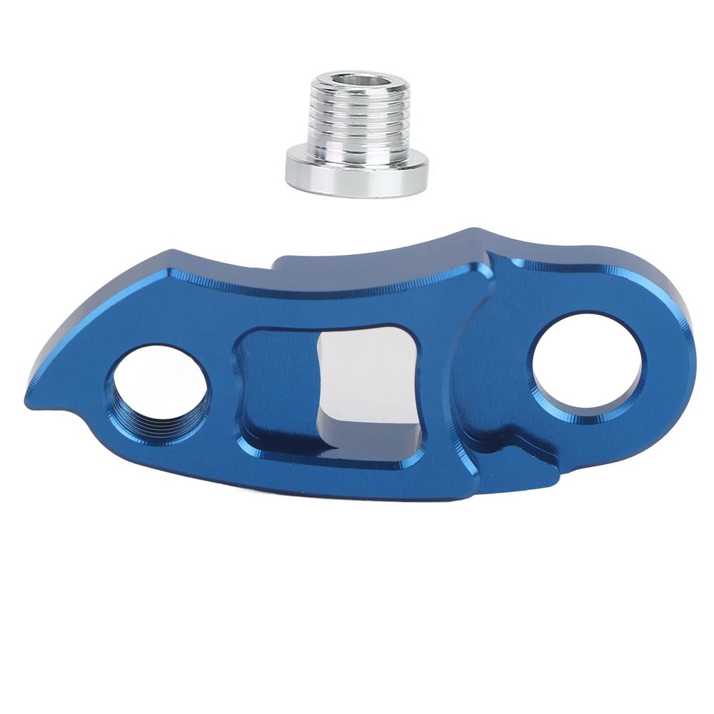 Bnineteenteam Rear Derailleur Hanger Tail Hook Extension Extender Aluminum Frame Gear for Mountain Road Bike(Blue)