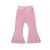 Kaipiclos Baby Girls Pants Velvet Toddler Kids Bell Bottom Pants Infant Wide Leg Stretch Pleuche Long Trousers 1-5T (Pink, 1-2 Years) view 1