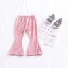 Kaipiclos Baby Girls Pants Velvet Toddler Kids Bell Bottom Pants Infant Wide Leg Stretch Pleuche Long Trousers 1-5T (Pink, 1-2 Years) view 4
