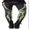 Sister Amy Women's Digital Galaxy Printted Ankle Elastic Tights Legging Sexy Yellow Skeleton US XXXXL view 1