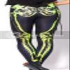 Sister Amy Women's Digital Galaxy Printted Ankle Elastic Tights Legging Sexy Yellow Skeleton US XXXXL view 2
