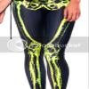 Sister Amy Women's Digital Galaxy Printted Ankle Elastic Tights Legging Sexy Yellow Skeleton US XXXXL view 3