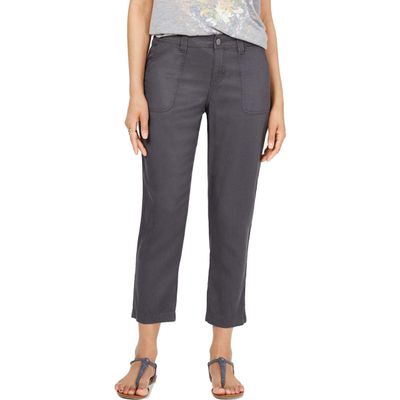 Style & Co. Tapered Utility Pants Dark Coal 6