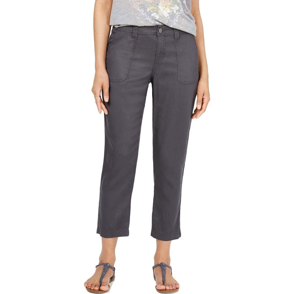 Style & Co. Tapered Utility Pants Dark Coal 6