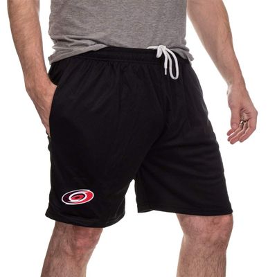 Calhoun NHL Men's Team Logo Air Mesh Shorts (Carolina Hurricanes, Large)