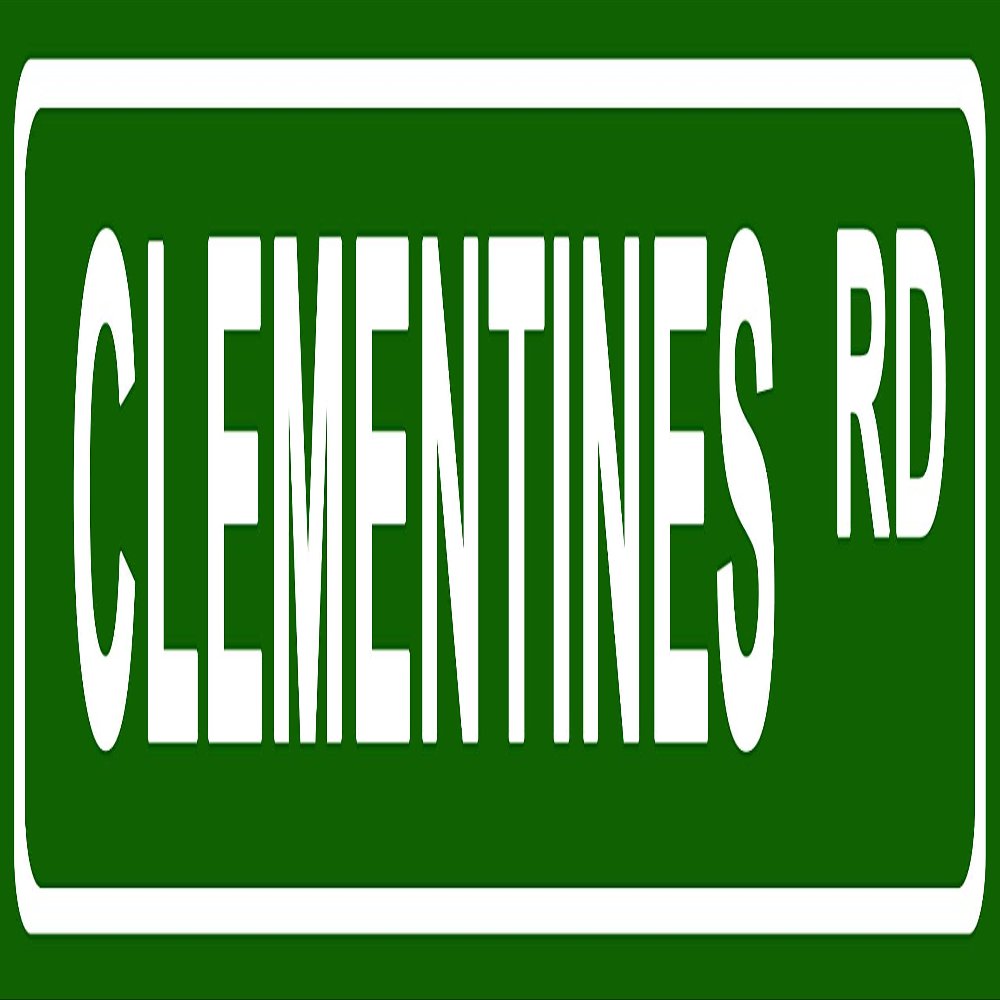 Makoroni - CLEMENTINES Foods Aluminum Metal 4x18 inc. Decorative Street and Room Sign