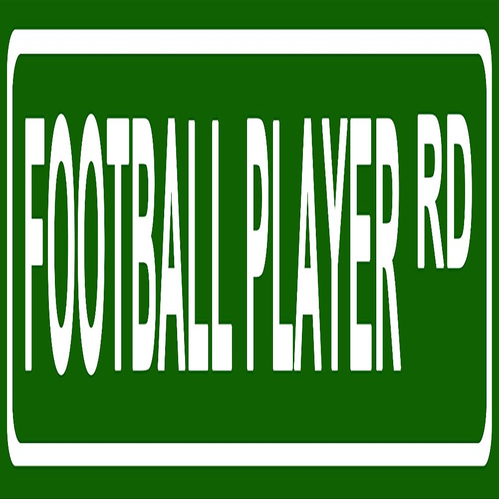 Makoroni - Football Player Career Aluminum Metal 4x18 inc. Decorative Street and Room Sign