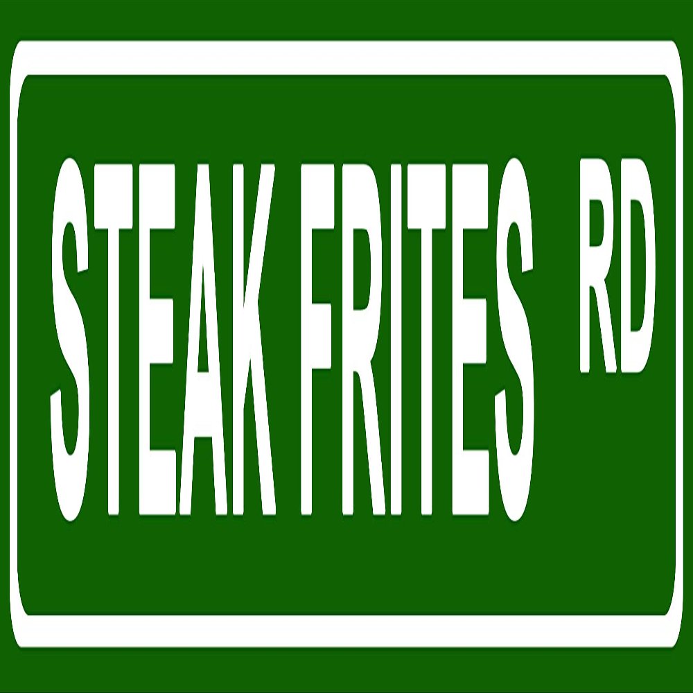 Makoroni - Steak FRITES Foods Aluminum Metal 4x18 inc. Decorative Street and Room Sign