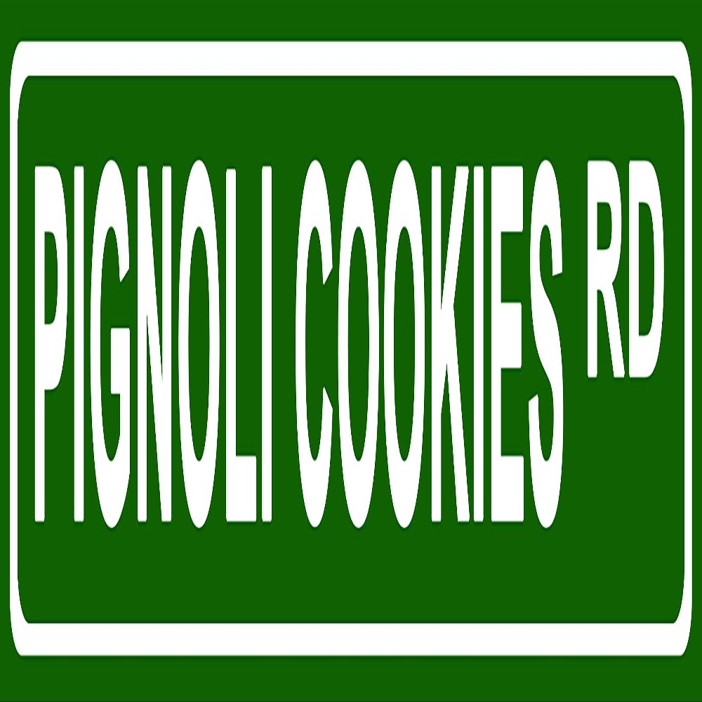 Makoroni - PIGNOLI Cookies Foods Aluminum Metal 4x18 inc. Decorative Street and Room Sign