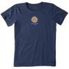 Life is Good Women's Crusher Tee Shirt, Short Sleeve Cotton Graphic T-Shirts, Vintage Sunflower, Darkest Blue, Medium view 1